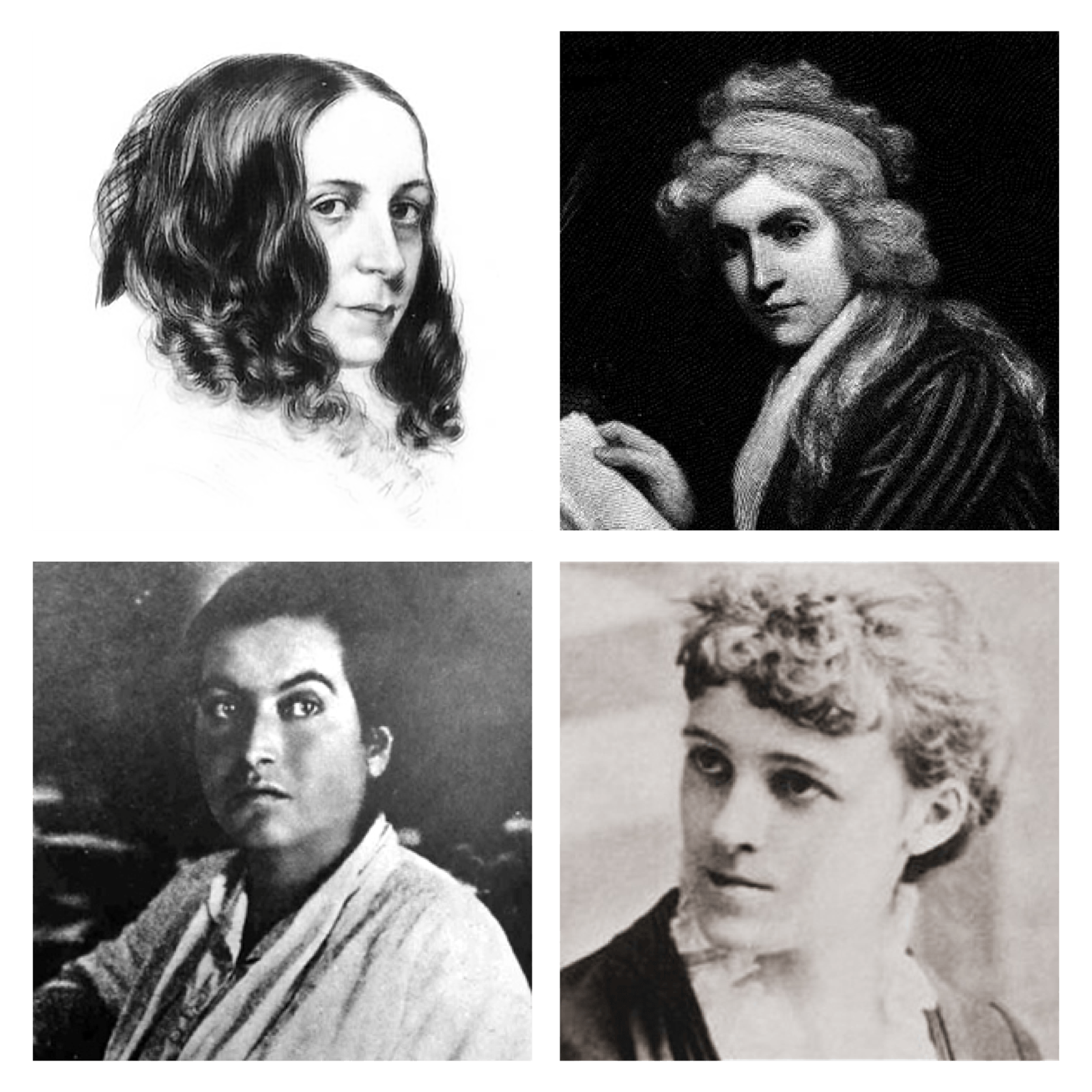 Elizabeth Barrett Browning, Mary Wollstonecraft, Gabriel Mistral, Edith Wharton